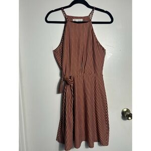 lola grace‎ Woman's Short Dress Halter Neck Terracotta Side Tie Contemporary M